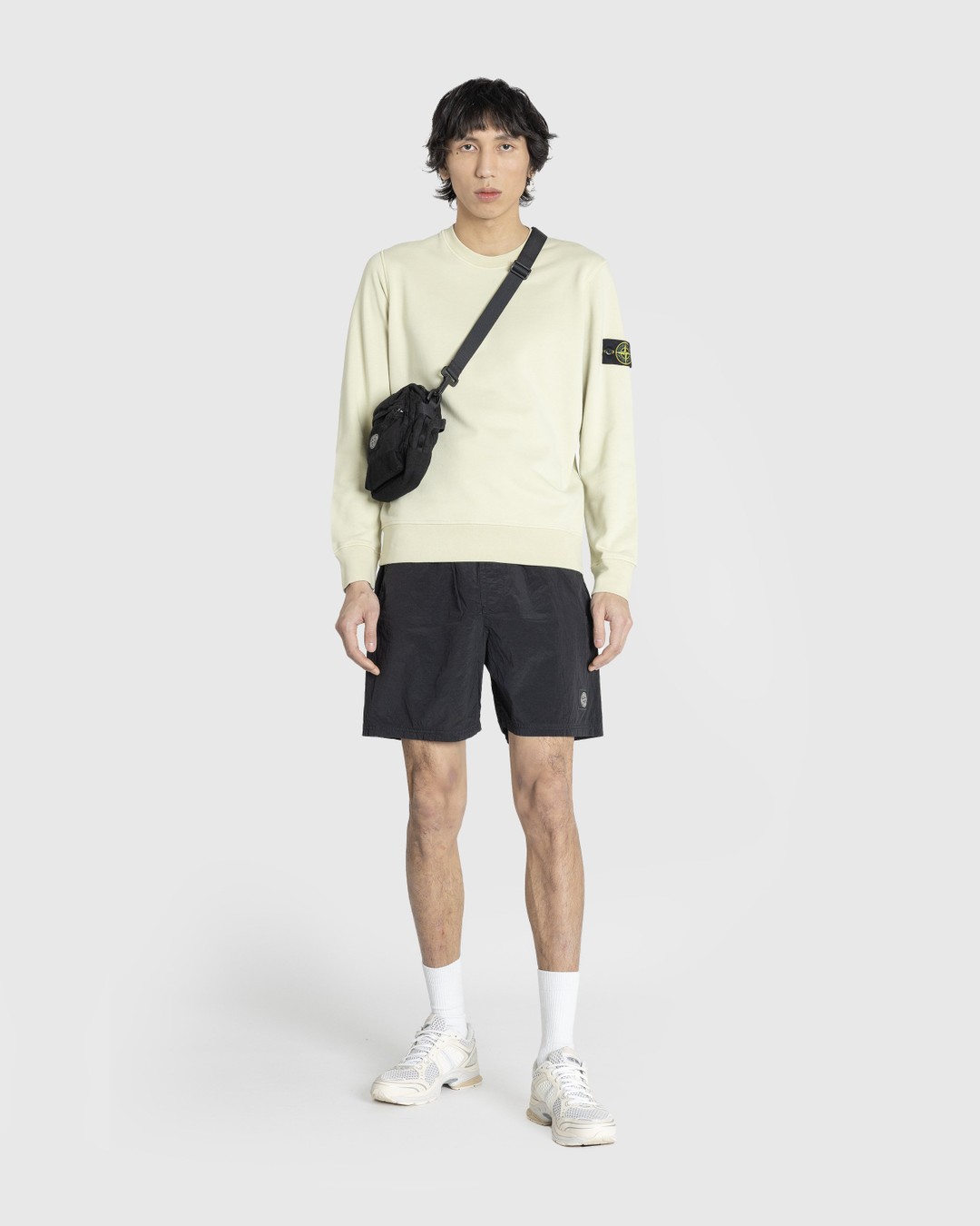 Stone island garment dyed sweat short on sale